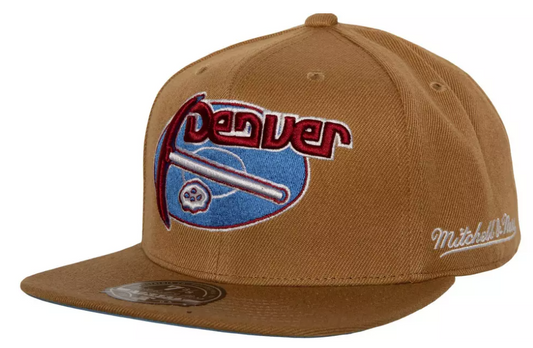 Men's Mitchell & Ness NBA Sand And Sky Fitted Hwc NUGGets