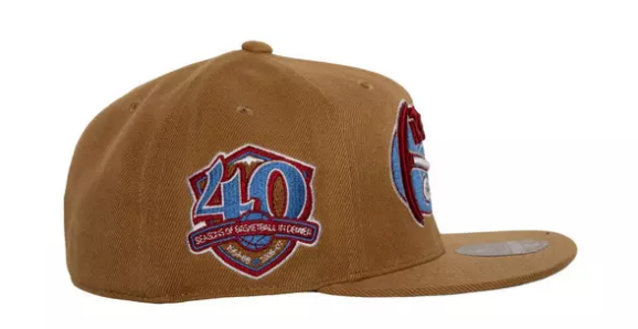 Men's Mitchell & Ness NBA Sand And Sky Fitted Hwc NUGGets