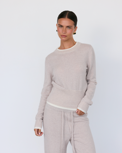 Tove Layered Cashmere Crewneck