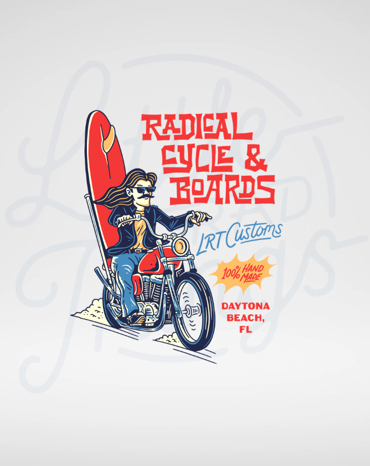 Radical Cycle and Boards Tee - Cypress