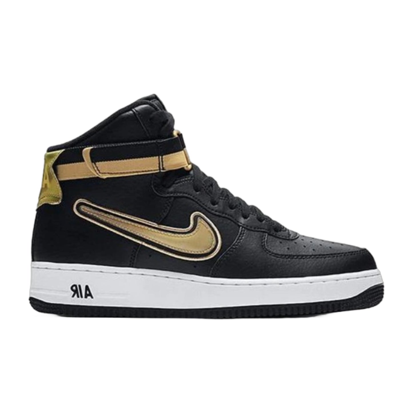 Nike Men's Air Force 1 High 'Nba Black Metallic Gold' - AV3938-001