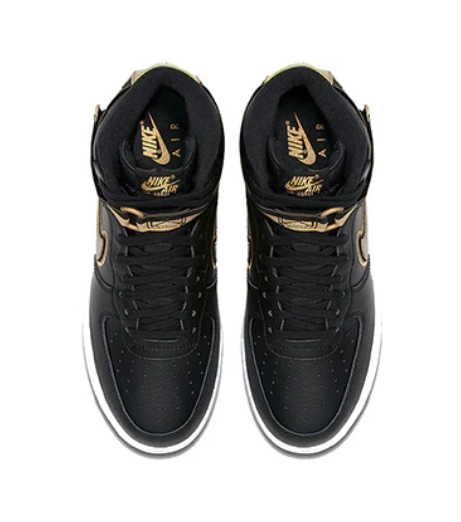 Nike Men's Air Force 1 High 'Nba Black Metallic Gold' - AV3938-001