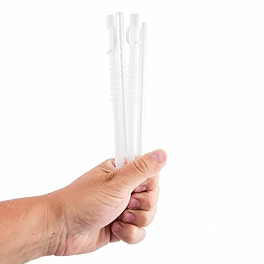 Red Cup Living Reusable Drinking Straws for Cold and Hot Drinks - Plastic Smoothie Straws for 18 oz Cups - Set of 4 - Eco-Conscious - Perfect for Party Cups, Mugs, Mason Jars, and Tumblers, Party Cups