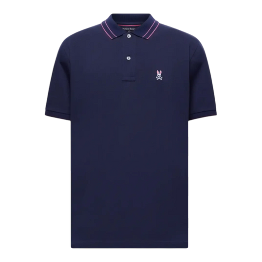 Psycho Bunny Rex Performance Pique Men's Polo — Evening Blue