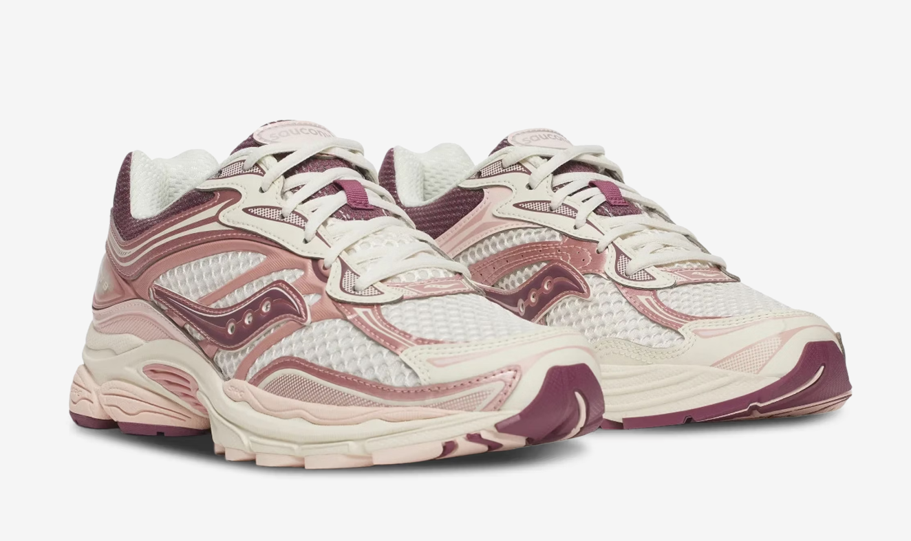 Saucony Womens Progrid Omni 9 Ivory/Peony