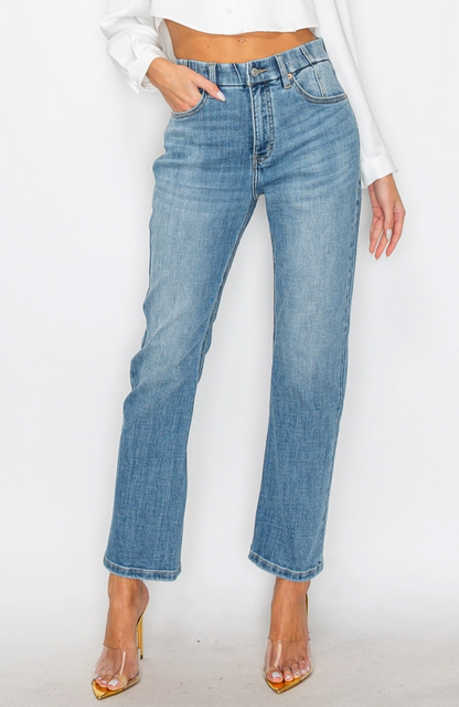 Tummy Control High Rise Straight Jeans
