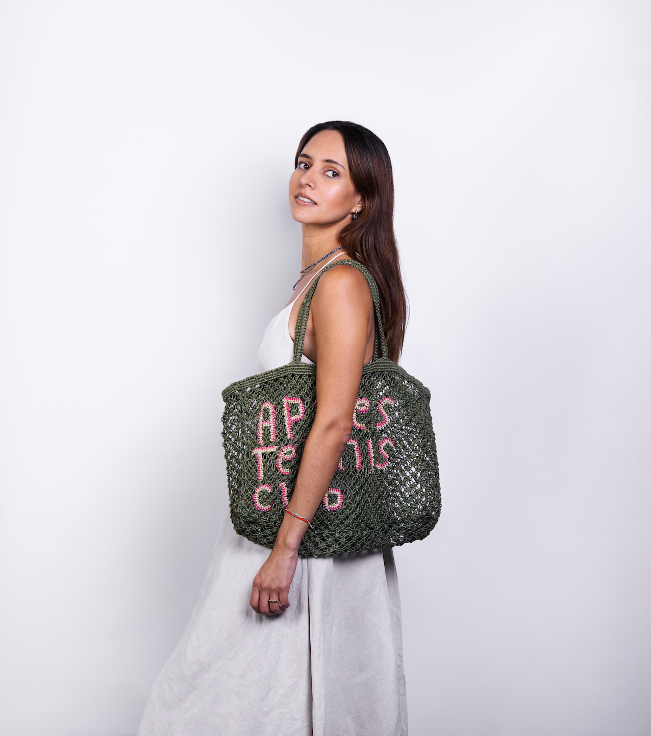 Apres Tennis Club Macrame Jute Tote