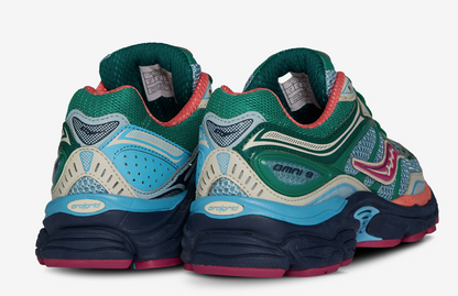 Saucony Womens Progrid Omni 9 Spruce Sterling Orange