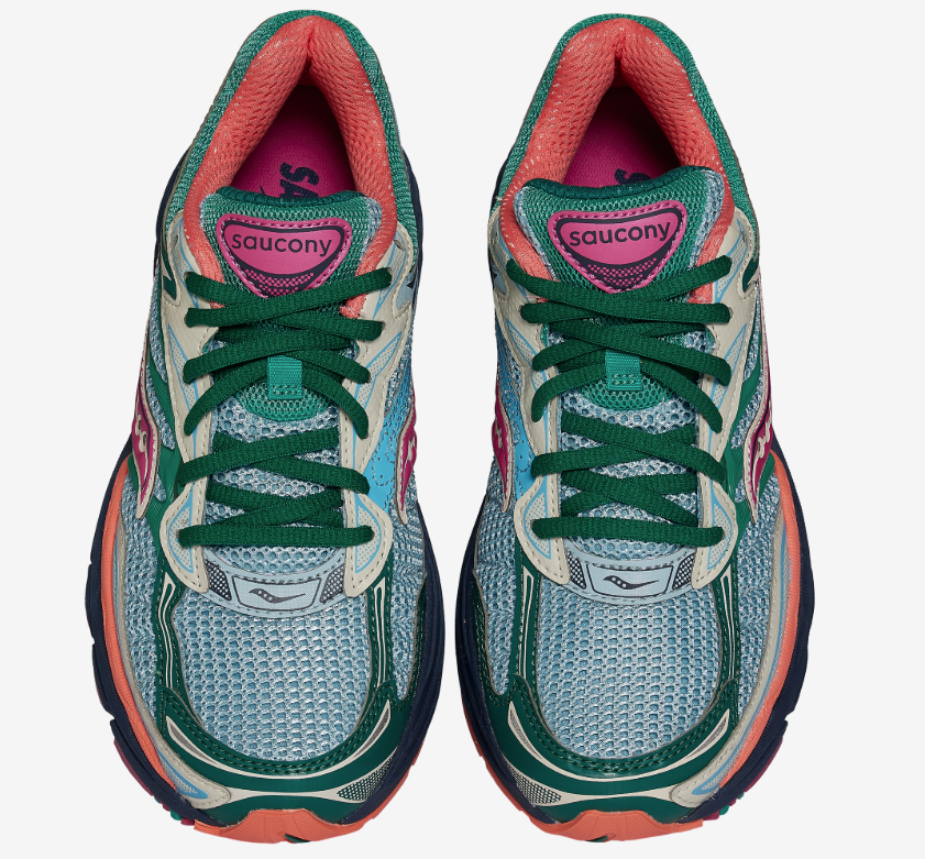 Saucony Womens Progrid Omni 9 Spruce Sterling Orange