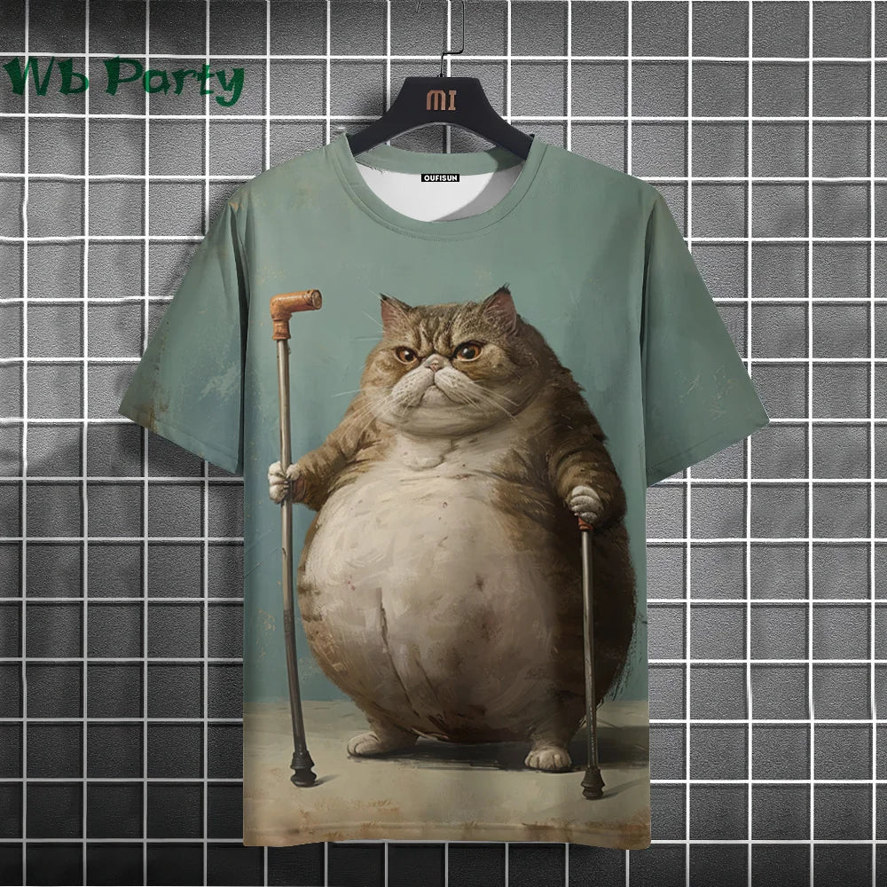 Cat Print T-shirts for Men - Y2K Graphic T-Shirt – Zulily