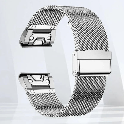 Garmin Stainless Steel Band - Durable Metal Strap Bracelet