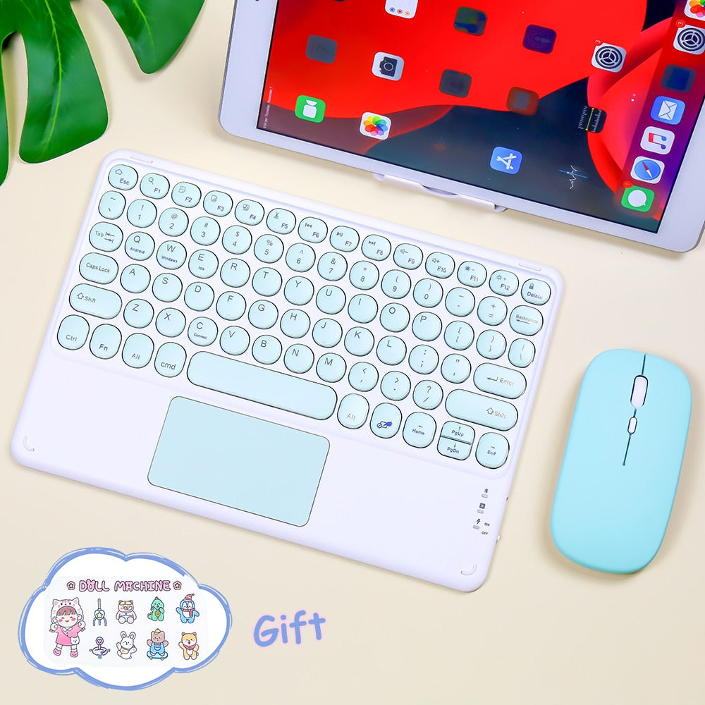 Kawaii Pastel Yellow Wireless iPad Keyboard & Mouse-