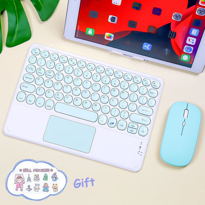 Kawaii Pastel Yellow Wireless iPad Keyboard & Mouse-