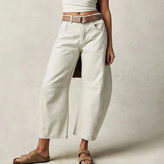 👖 Women's Y2K Baggy Mid-Waist Wide-Leg Jeans – 90s Streetwear Vibe