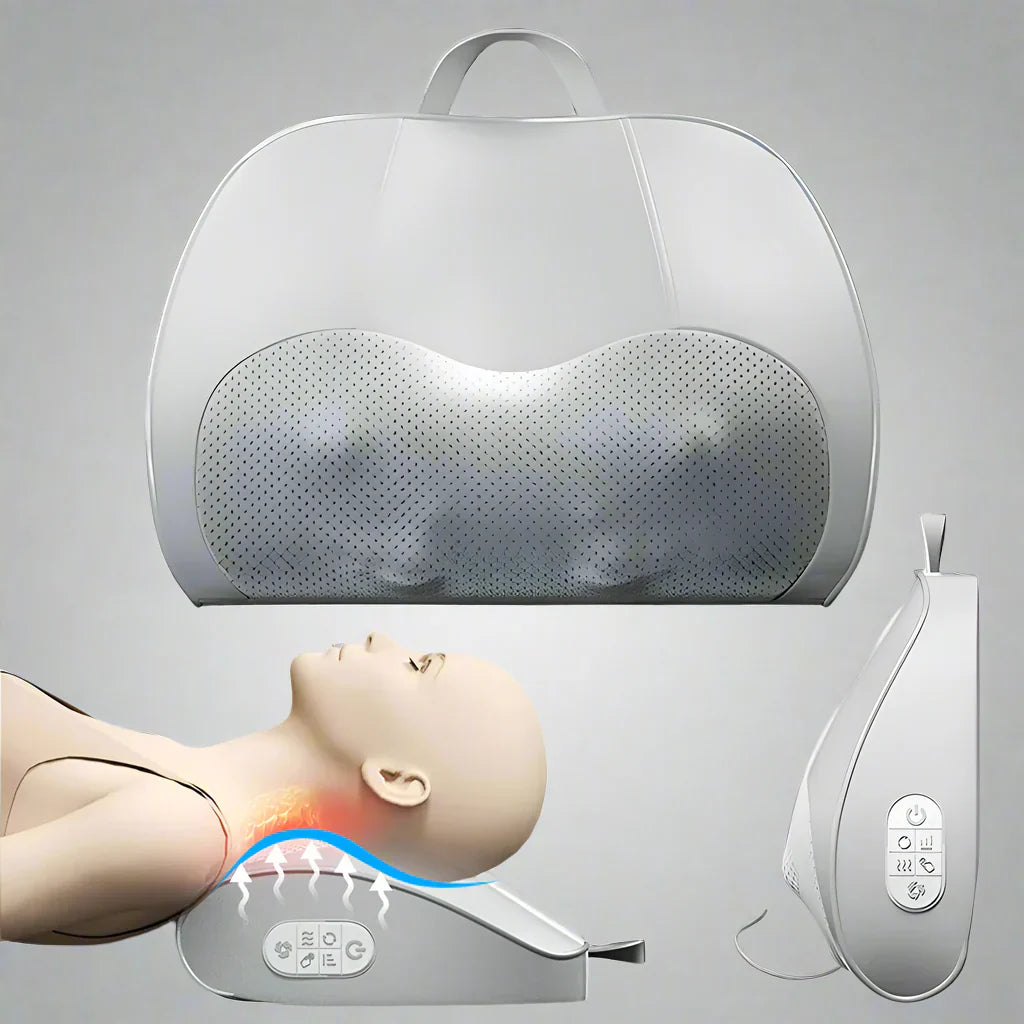 Heated Shiatsu Massage Pillow with Infrared Therapy