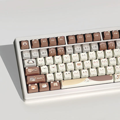 Kawaii Cat Keyboard Keycaps Set-