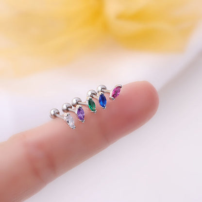 Mint & Lily Marquis Gemstone Sleeper Stud Earrings