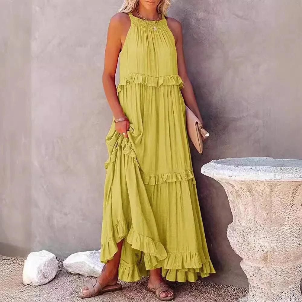 apricot green maxi dress Dianthus Lace Insert Maxi Dress