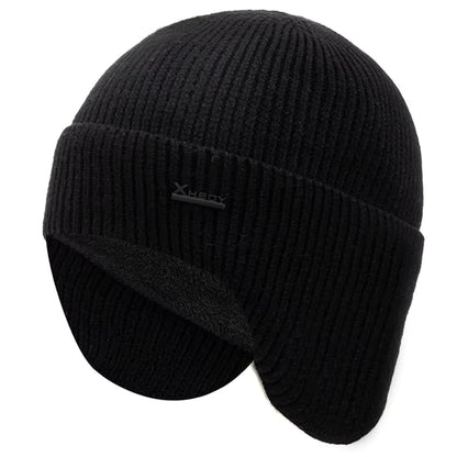 Fleece-Lined Earflap Cap – Warm Winter Outdoor Beanie