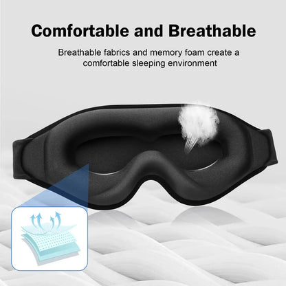 3D Sleep Mask – Memory Foam Eye Mask with 99% Light Blockout