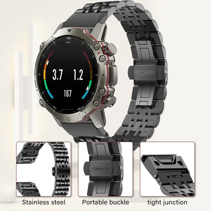 Garmin Stainless Steel Strap - Premium Metal Wristband