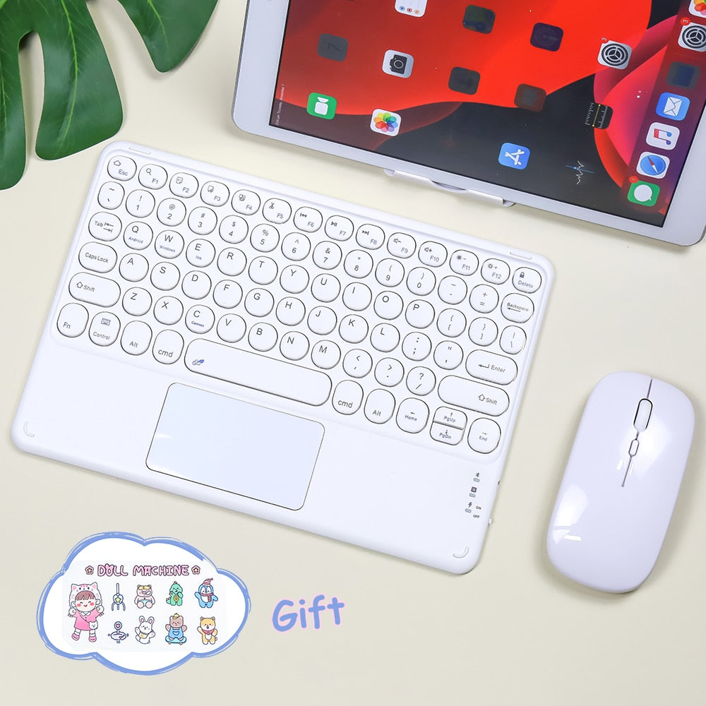 Kawaii Pastel Yellow Wireless iPad Keyboard & Mouse-