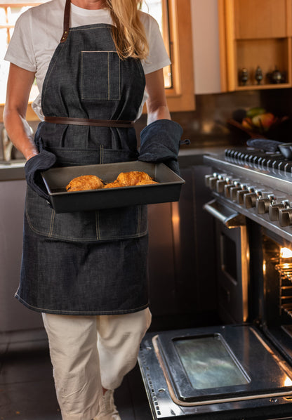 The Selvedge Apron With Removable Leather