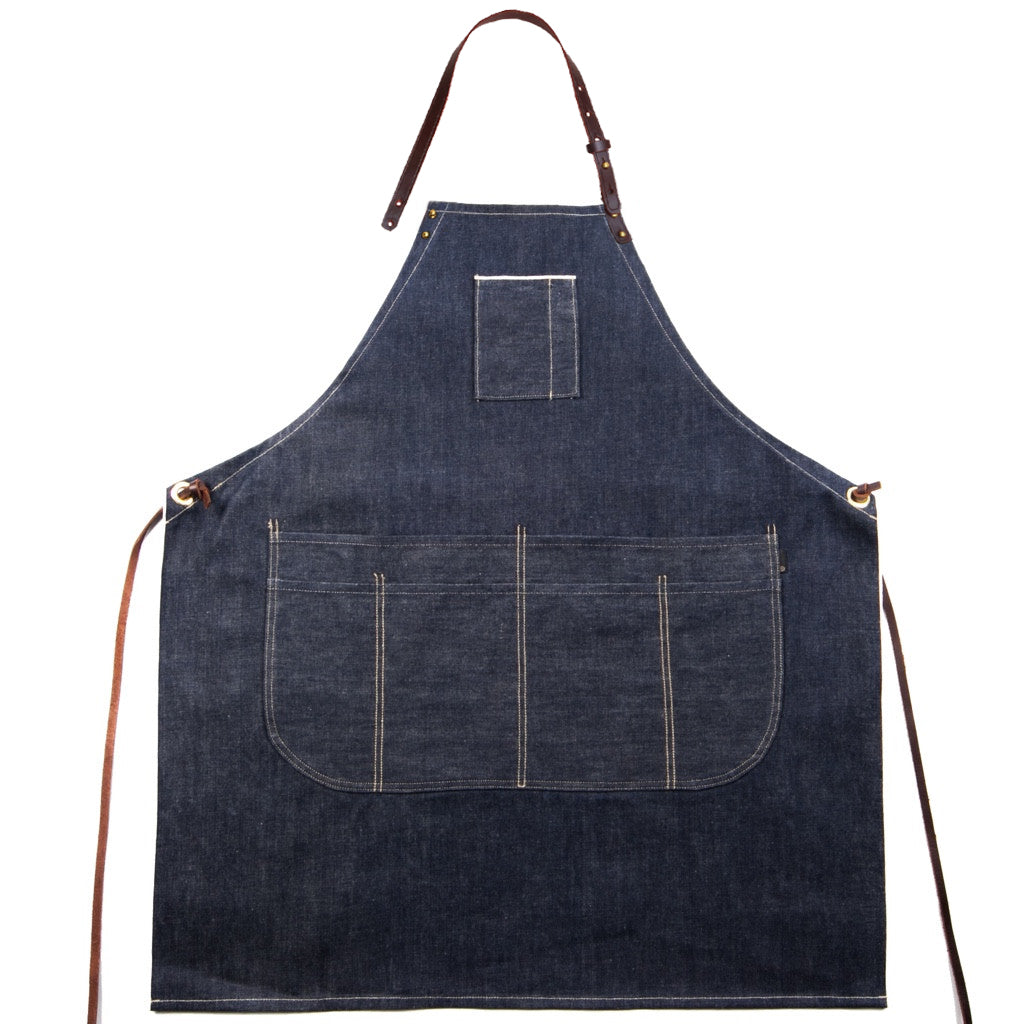 The Selvedge Apron With Removable Leather
