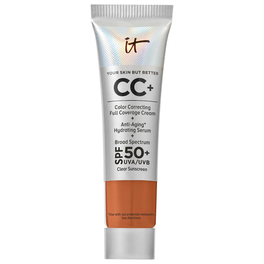 IT Cosmetics CC+ Cream Full Coverage Foundation SPF 50+: Your Anti-Aging, Color Correcting, Hydrating, Sunscreen Solution