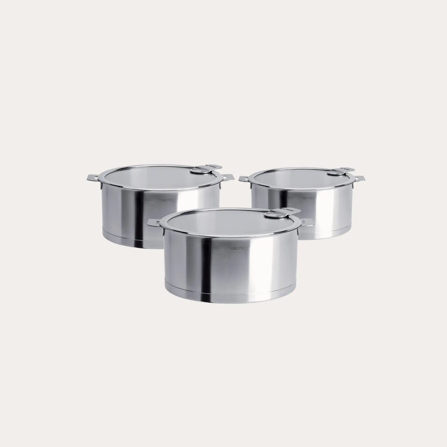 Set of 3 Saucepans with Lids