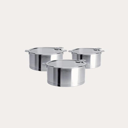 Set of 3 Saucepans with Lids