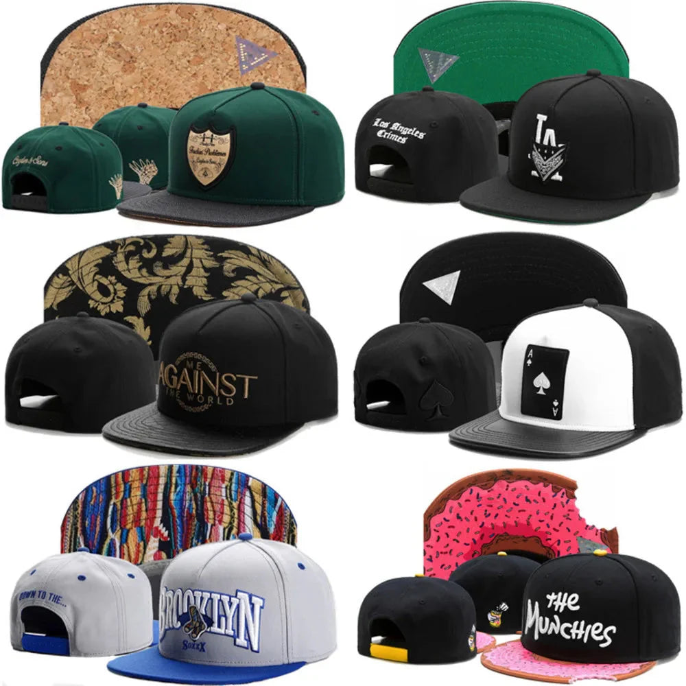 Skull Hand Snapback Hat – Flat Bill Adjustable Baseball Cap