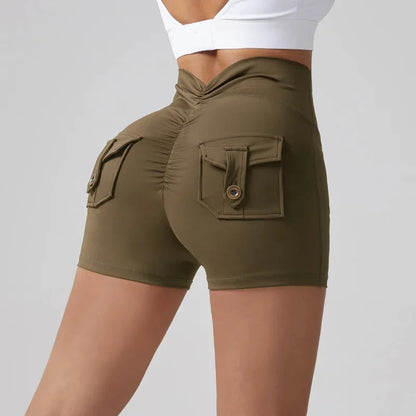 🍑 Wrinkled High-Waist Pocket Leggings for Women