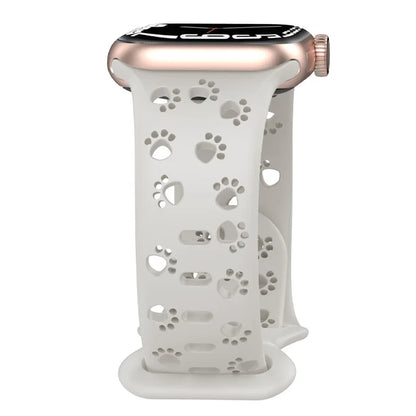 Apple Watch Silicone Strap - Soft Hollow-Out Cat Pattern