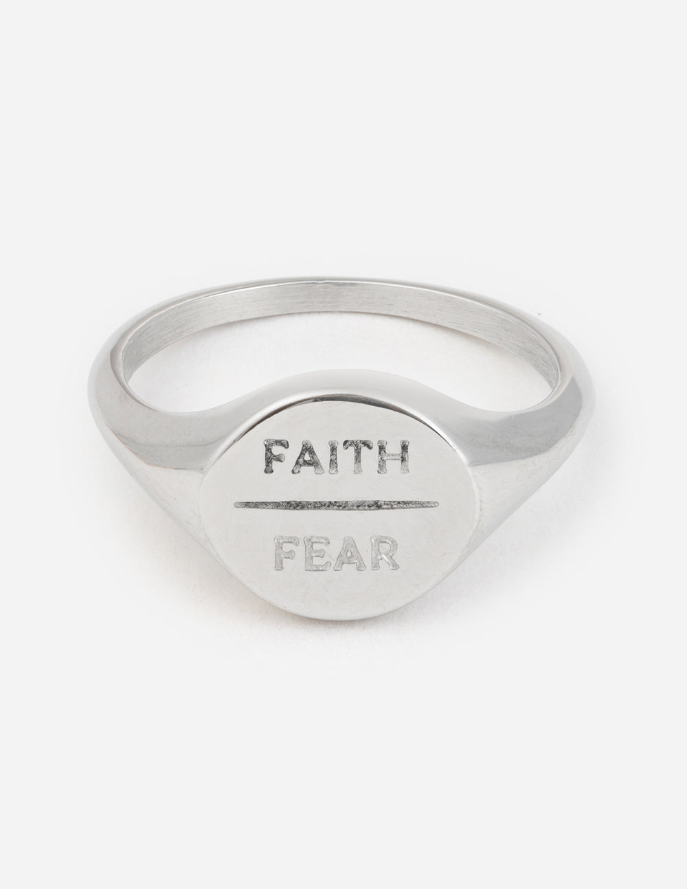 Elevated Faith Silver Faith Over Fear Ring