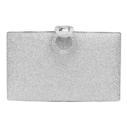 Shimmery Evening Clutch Crossbody Bag