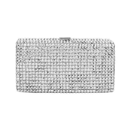 Studded Bling Rectangle Evening Clutch Crossbody Bag