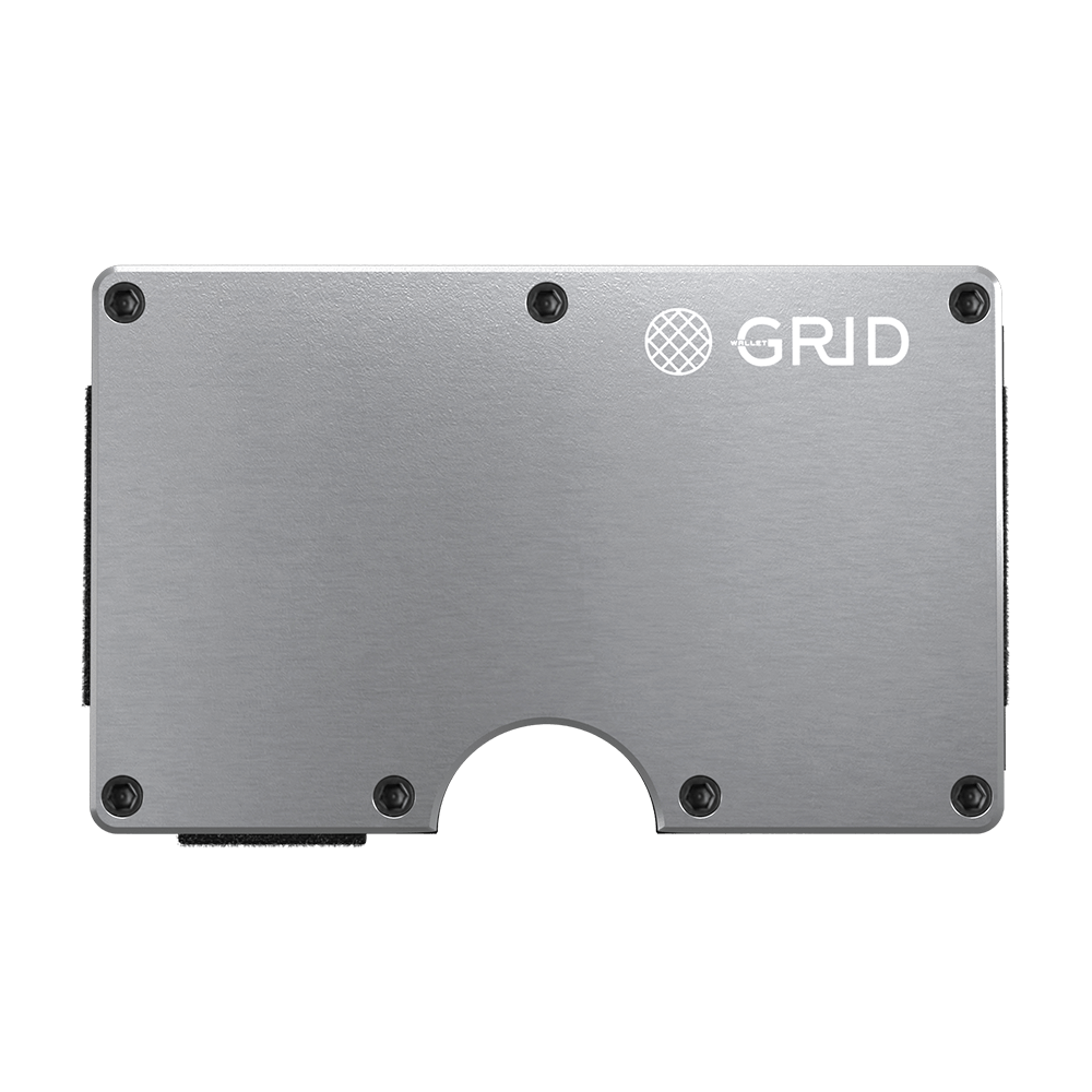 Grid Wallet Silver Aluminum