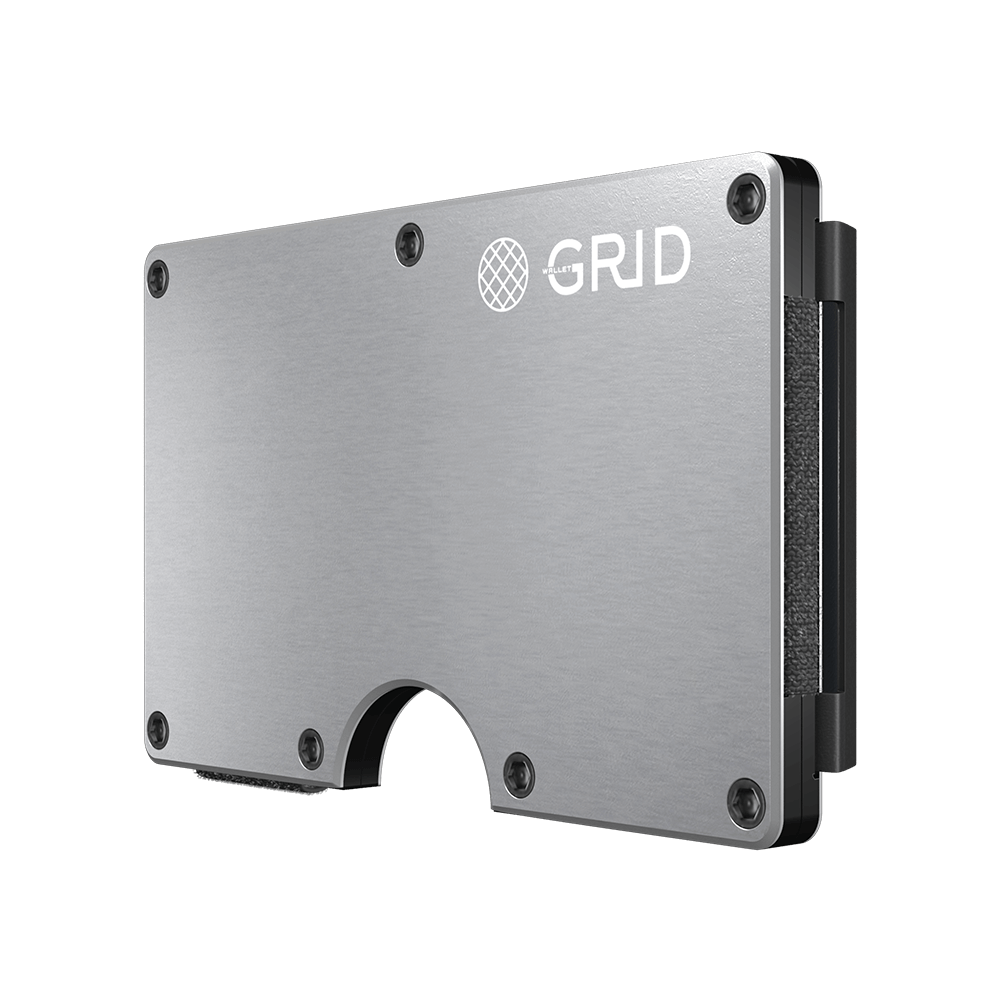 Grid Wallet Silver Aluminum