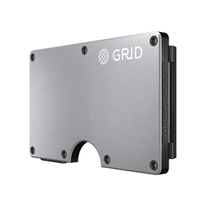 Grid Wallet Silver Aluminum