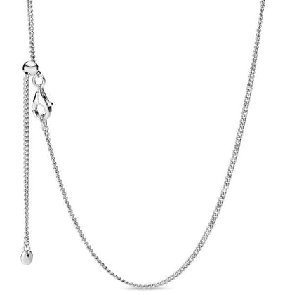 Mint & Lily Italian Milano Sterling Silver Adjustable Chain Necklace