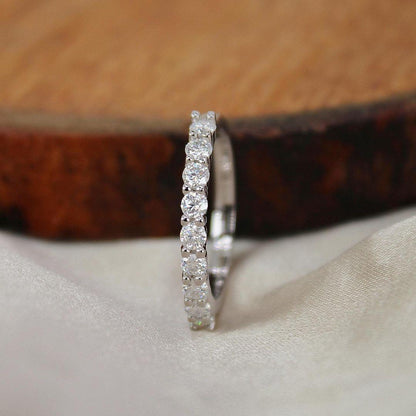 Half Eternity Band Moissanite Ring