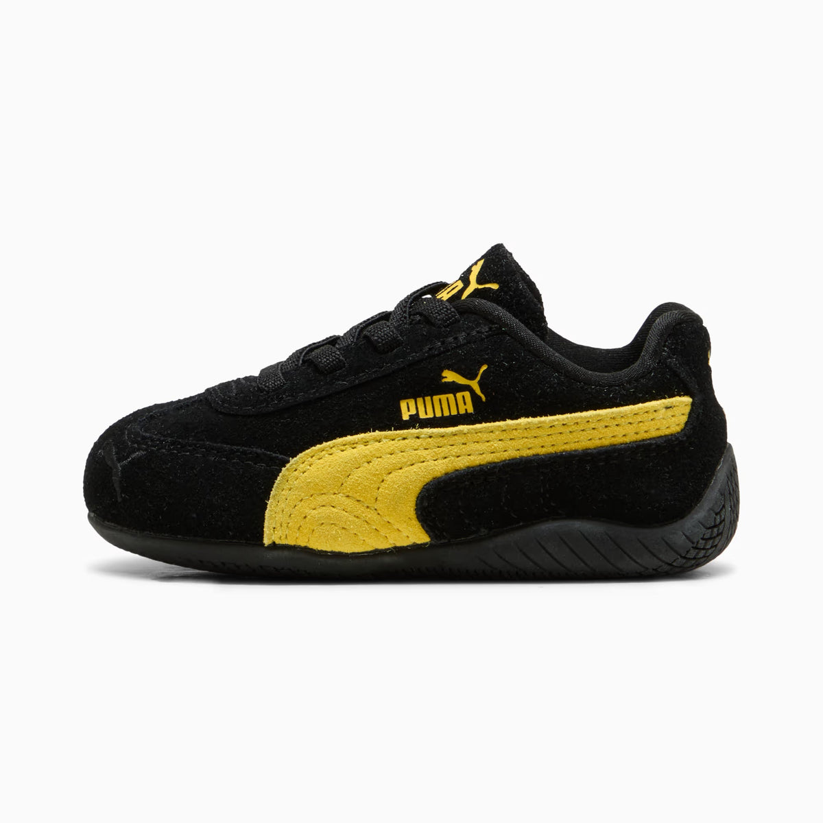 PUMA Speedcat OG AC Toddlers (TD) Sneakers — PUMA Black/Pelé Yellow Suede Low-Top