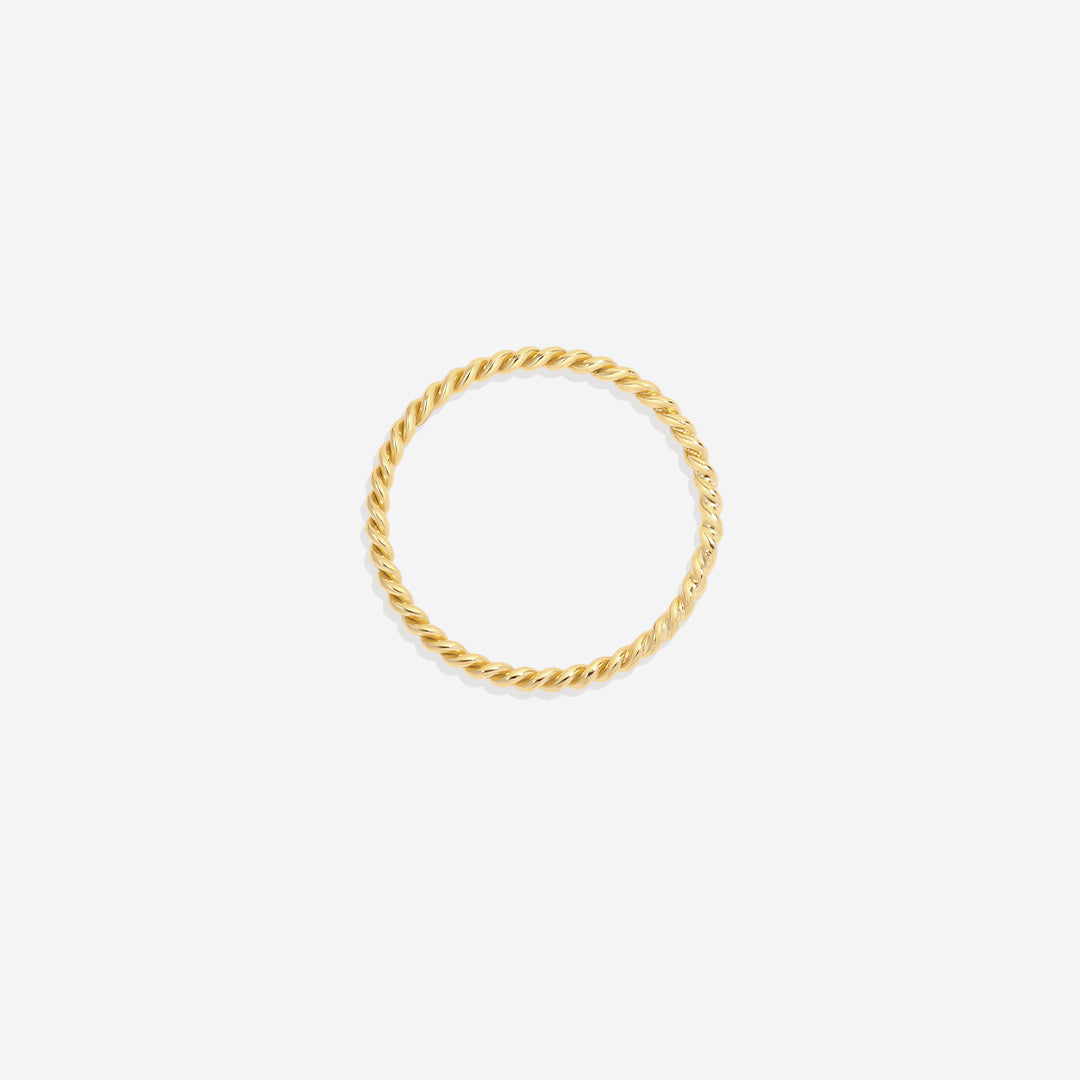 Mint & Lily Dainty Braided Stacking Ring