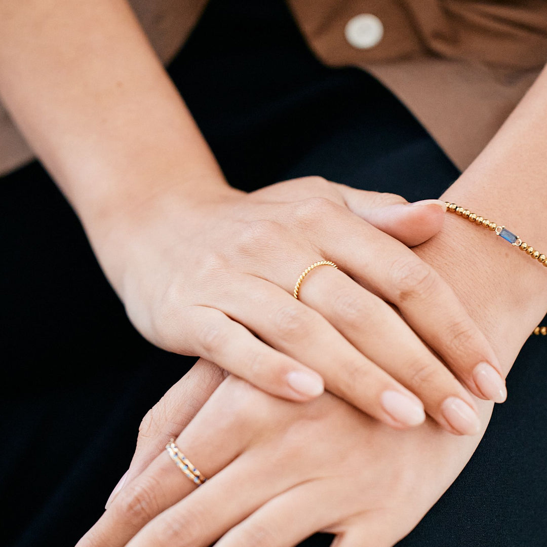 Mint & Lily Dainty Braided Stacking Ring