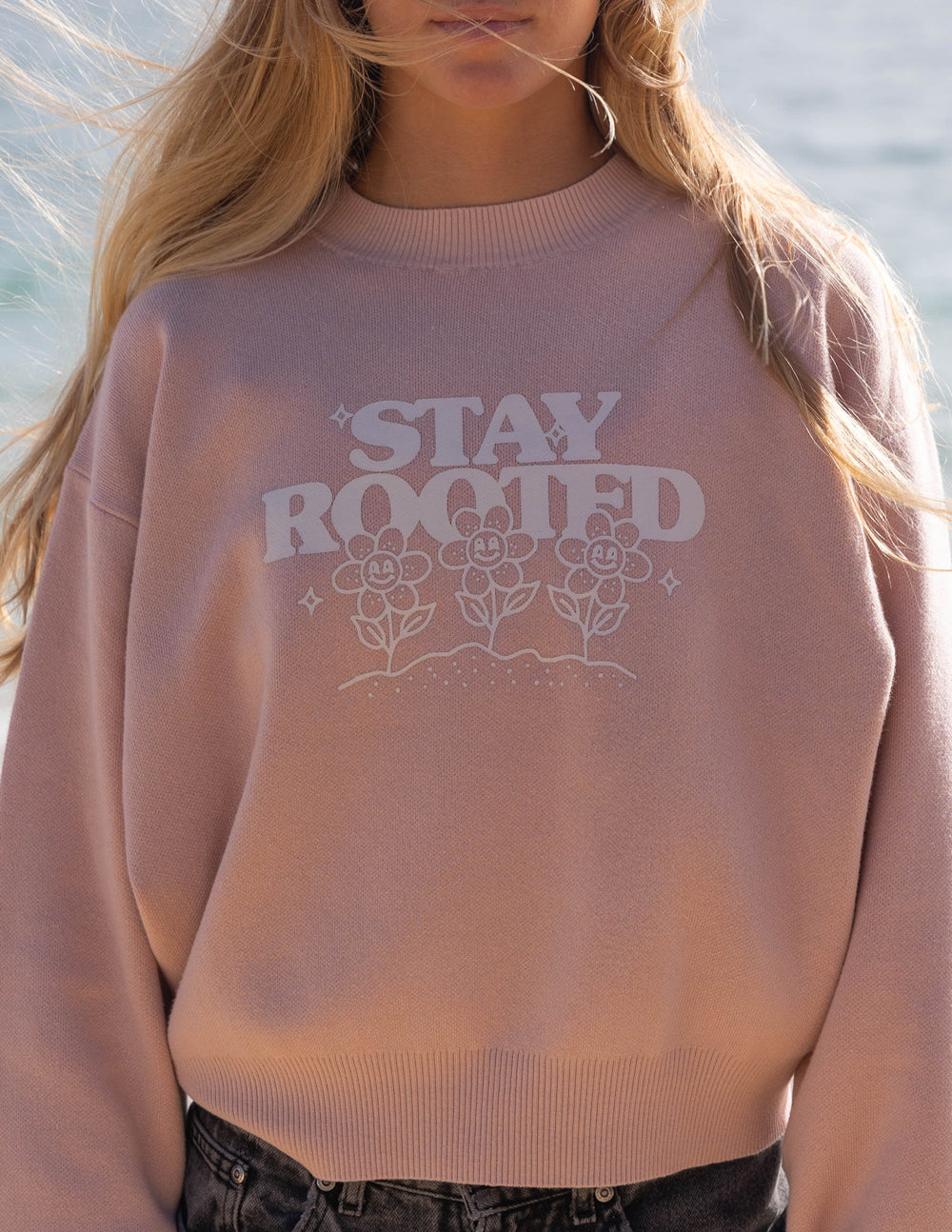 Elevated Faith Stay Rooted Knit Sweater