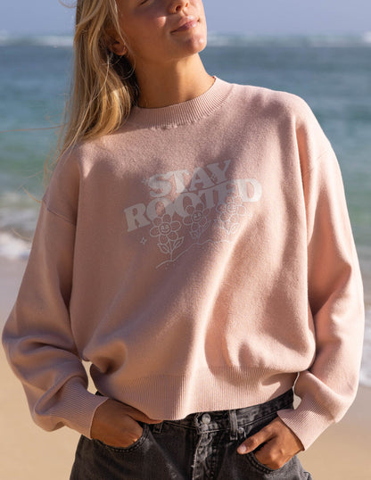 Elevated Faith Stay Rooted Knit Sweater
