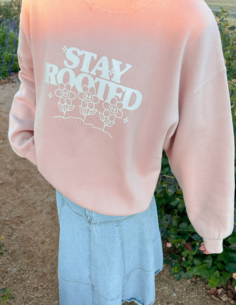 Elevated Faith Stay Rooted Knit Sweater