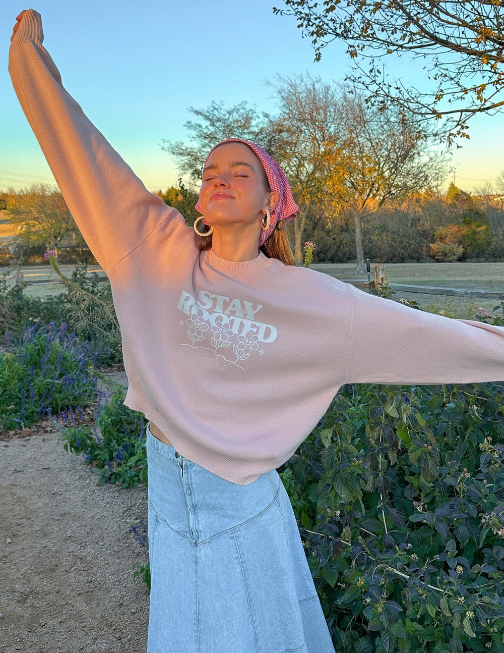 Elevated Faith Stay Rooted Knit Sweater