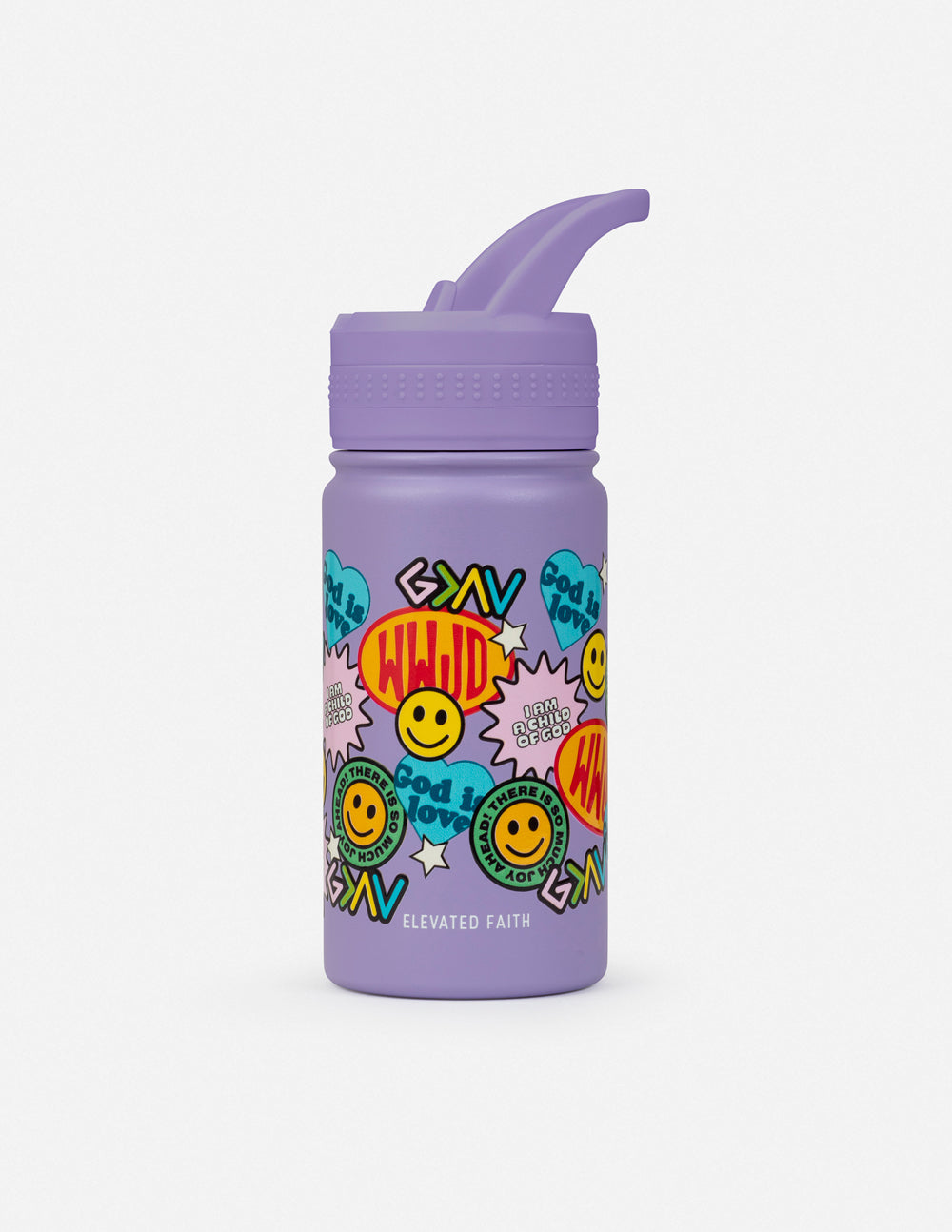Elevated Faith Sticker Collage Kids Water Bottle